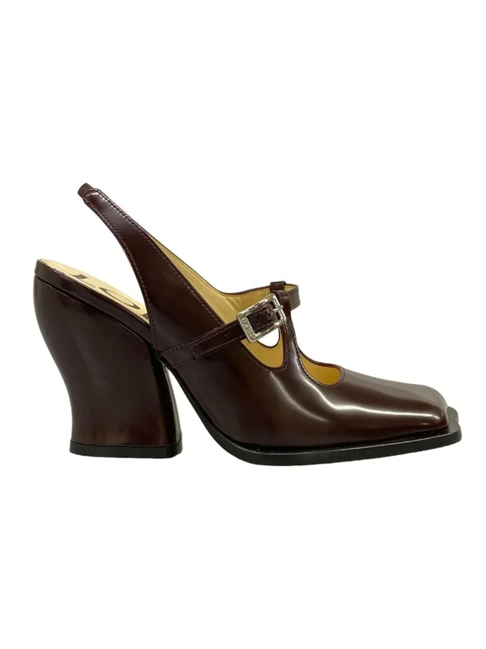 Loewe Sandals Onda Dark Brown Slingback Leather